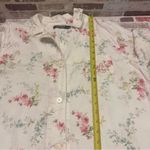 Ralph Lauren Floral Button Down sleep Shirt - White and Pink size XL Photo 4