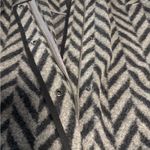 Talbots  Black and Gray Chevron Coat size S Photo 9