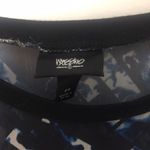 Mossimo Sheer Abstract Print Blouse | Size S | Blue Black Lightweight Top Photo 2