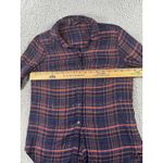 Lucky Brand Button Up Shirt Women XS Plaid Tartan Long Front Tulip Back Photo 2