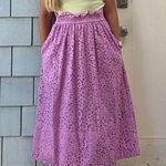 Tibi  Lace A-Line Midi Skirt Lilac Pink 4 Photo 0