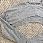 Alo Yoga Extreme Long Sleeve Top Womens S Dove Gray Heather Photo 5