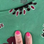 Slinky Brand  Plus 1X Tunic Top Asymmetric Geometric Print V-Neck Lagenlook Green Photo 3