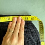 Michael Stars Wide Black Semi Sheer Crop Drawstring Waist Raw Hem Pull On Pants Photo 12