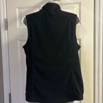 Lands' End Land’s End Women’s Black Full Zip-Up Fleece Mock Neck Vest with Pockets- Medium Photo 8