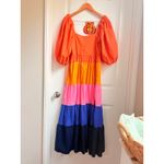 Farm Rio  Tiered Colorblock Maxi‎ Dress Paris Summer Rainbow Sundress Blogger Fav Photo 3