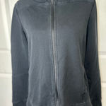 Lululemon  Stride Jacket Black Size 6 Full Zip Hoodie Thumbholes Logo Back Vent Photo 0