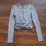 Vuori  Womens Purple Ribbed Chco Feminine Athleisure Cove Twist Top Size Small Photo 1