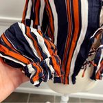 Tularosa Top Blouse Long Sleeve Striped Tie Front 70s Stripe Retro Nala Small S Photo 8