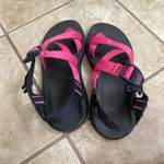 Chacos Chaco Women's Sz 9 Strappy Sports Sandals Pink & Black Outdoors EUC Hiking Photo 5