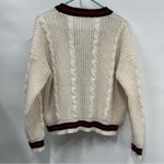 Cider  knit monogram W small cardigan preppy button down sweater Photo 1