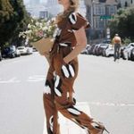 Anthropologie Eva Franco Miranda Tulip Floral Jumpsuit Size 4 Short Sleeve Brown Photo 5