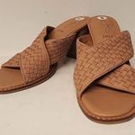 Joie  Criss Cross Woven Heeled Sandals Women’s Tan Size 8 Photo 2