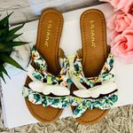 Liliana White Tropical Bow Sandals Photo 0