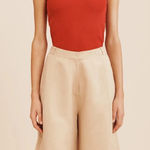 NEW POSSE axel scoop singlet top in crimson small NWT Red Photo 0