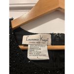Laurence Kazar New  Vintage Size L Black Silk Beaded Sheath Dress Cocktail Photo 1