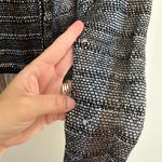 St. John - Inlaid Ribbon-Knit Jacket Metallic Fringed Hem Photo 11