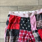 PINK - Victoria's Secret  Red and Black Pajama Bottoms Patchwork Design Photo 3