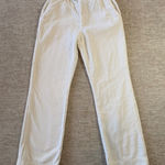 Faherty  Women 8-Wale Corduroy Pants Size‎ S White Cream Cropped 27" Inseam Photo 0