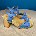 Sam & Libby  Cassia Wood Heel Sandal Blue Studded Sandals Women’s Size 8 Photo 1