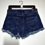 Brandy Melville John Galt Denim Shorts Booty Frayed Hem Mid Rise Dark Wash M 30" Photo 3
