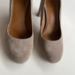 Franco Sarto  Women's Aziza Pump Size 7M Taupe‎ Tan Suede Block Heel Shoe … Photo 2