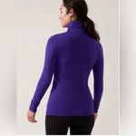Athleta Purple Flurry Blizzard Ribbed Turtleneck Long Sleeve Top Photo 2