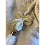 Sigrid Olsen Oversized Blue & White Maxi Dress Linen Blend Short Sleeve Size L Photo 9