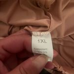 Peach Dress Capri Pants with Elastic Waist and Drawstring Orange Size 1X Photo 1