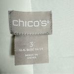 Chico's  Paisley‎ Floral Twill Blazer White Multi Open Front 16/18 Chico’s Size 3 Photo 4