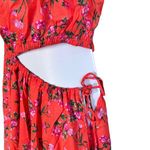 J.Crew M maxi dress floral Side cut-out beach dress in coral Photo 8
