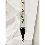 Christian Dior Embroidery Adjustable Shoulder Bag Strap with Ring Black/White Photo 3