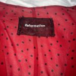 Reformation Nikki Red Polka Dot Blouse Xs Photo 7