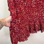 Hobbs London NEW Prim Tunic Dress Womens 14 Cherry Red Multicolor Printed Photo 6