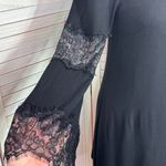 Love Fast Live Hard Lace Panel Sleeve Tunic Dress Black Large Gothic Boho Witchy Photo 5