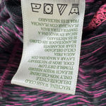 Tangerine  Pink Black Space Dye Hooded Lightweight Athletic Pullover Top Size L Photo 6