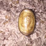 2 Costume Jewelry Rings; 1 Teal, & 1 Tan/Gold Size 6.5 Photo 2