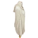 Mikka Boho Hand Knit Slouchy Open Knit Hooded Cardigan Sweater OS Tan Size undefined Photo 1