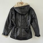 wilson's leather Wilson’s Leather Vintage Faux Fur-Lined Dark Brown Leather Bomber Jacket Sz M Photo 7