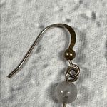 Teardrop Grey Charcoal Black Iridescent Silver Beaded Necklace and Earring Set Photo 7