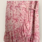 ALLSAINTS  Pink Floral Wrap Dress Size Small Ruffle Hem Photo 2