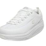 Skechers Toning Shoe Shape Ups Performance Sneakers Lace Up Leather White 8 Photo 0