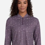 Bad Birdie UV 1/4 Zip Pullover Womens Golf Throwing Darts Size Medium New No Tag Purple Photo 0