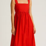 VICI Red Peasant Midi Dress Photo 0
