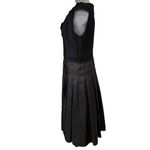 Jerry T Little Black Dress Sleeveless Midi Pleated Skirt V Neck With Flower Size M Photo 1