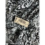 Leopard Satin Robe With Belt Tie Ambrielle Womens Small NWT Black Photo 4