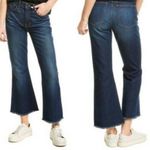 Veronica Beard Sandi Cropped Flare High Rise Jeans in Dark Vintage Wash Size 28 Photo 8