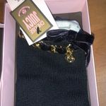 Juicy Couture Retro  Pam & Gela Black Gloves with Bow, Charm and Chain Photo 3
