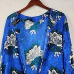 Vintage‎ St Gillian Womens Dress Size 16 Blue Floral Printed Silk Long Sleeve Photo 4