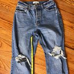 Abercrombie & Fitch  Dad High Rise Distressed Blue Jeans Curve Love Photo 3